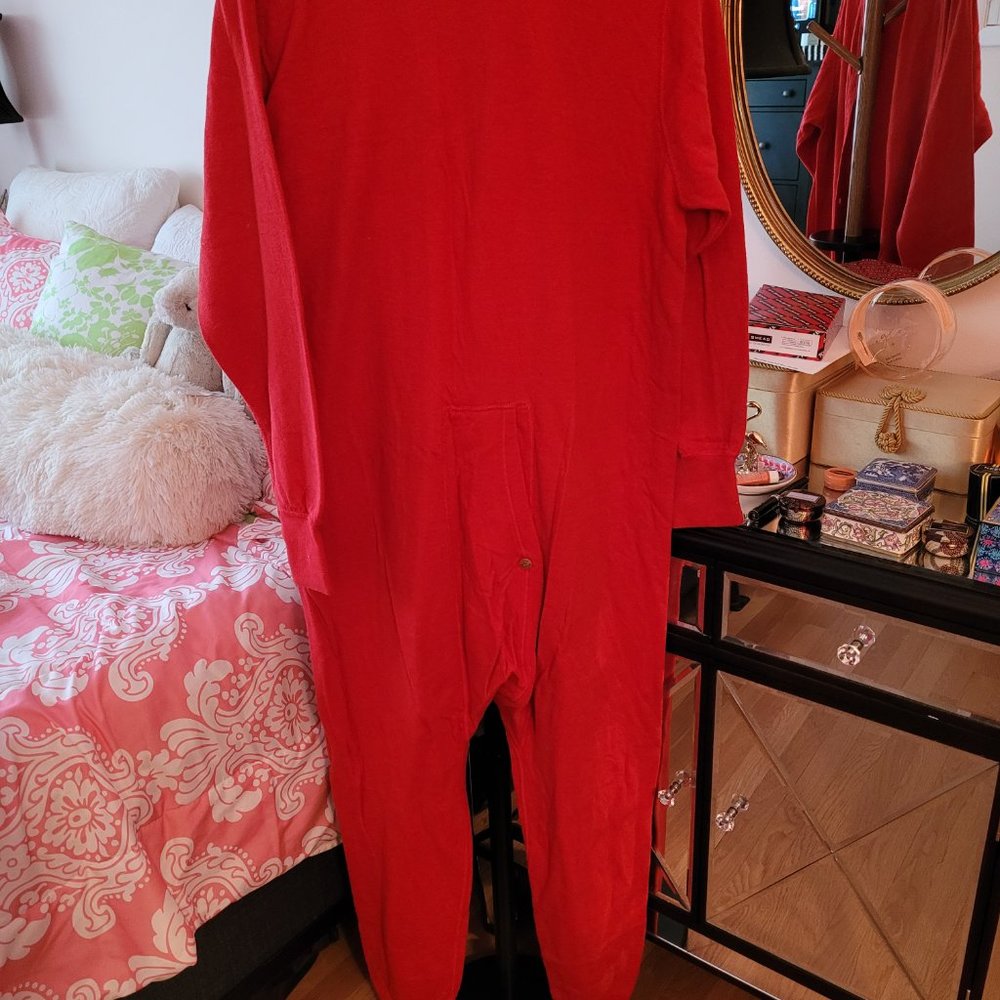 Original Vintage Men's Duofold Union Suit Euc Red… Gem